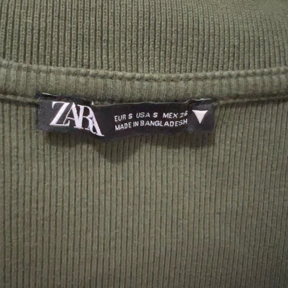 ZARA Ribbed Collared Crop Top - Picture 4 of 4